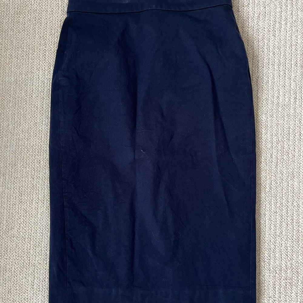 J Crew No. 3 Pencil Skirt in Navy, Size 6
